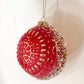 Glass Baubles, Cream Rose