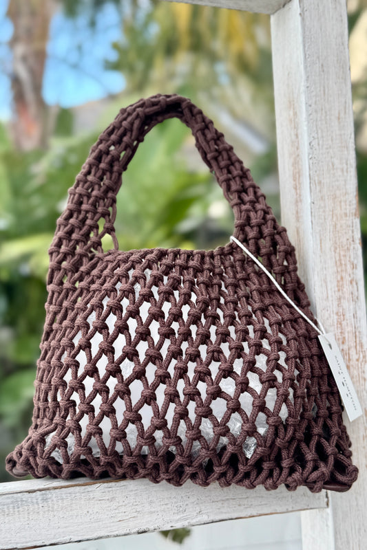 Millie Rope Tote, Brown
