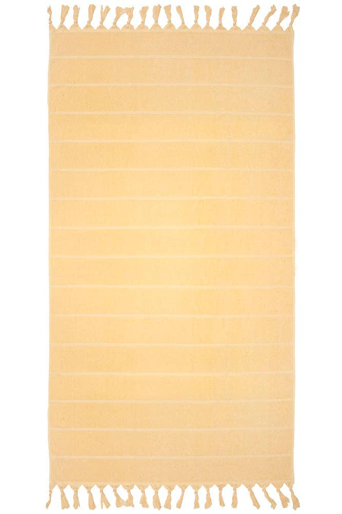 Santorini Beach Towel, Custard