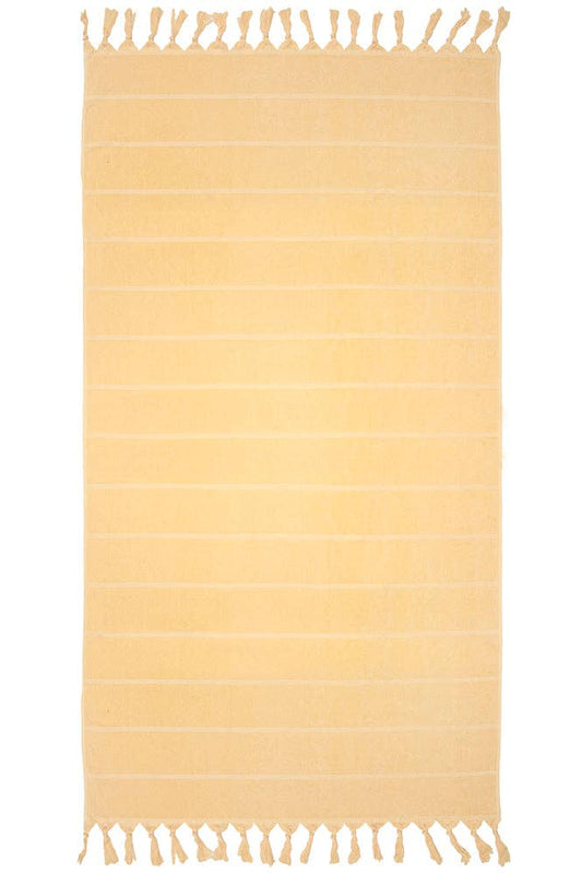 Santorini Beach Towel, Custard