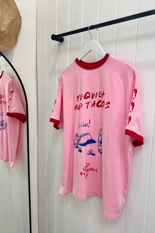 Arriba Tee, Pink