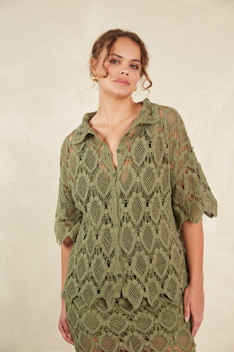 Giselle Shirt, Olive