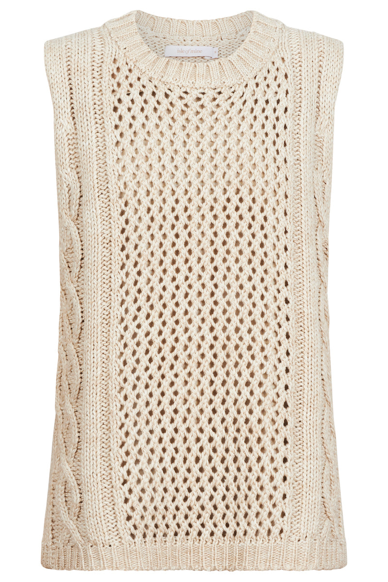 Luna Knit Vest, Canvas