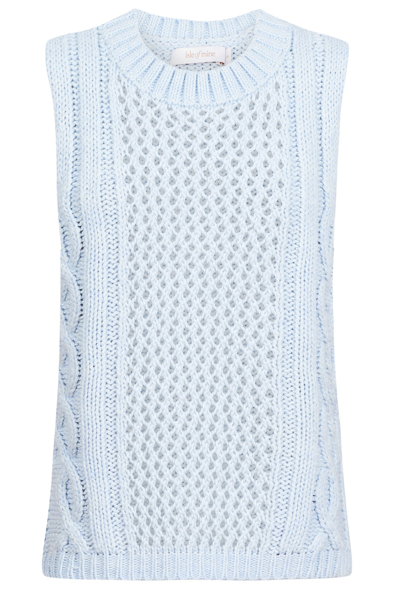 Luna Knit Vest, Sky