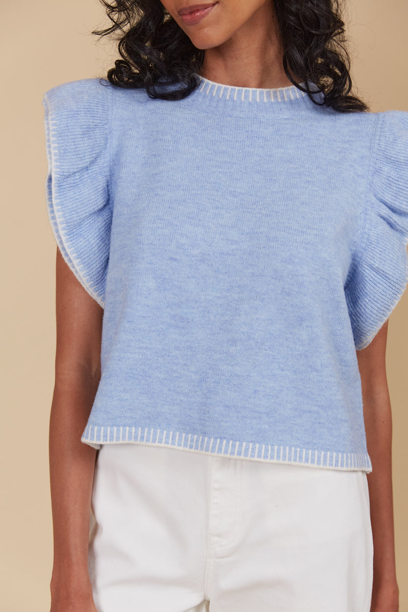 Athena Frill Top, Sky