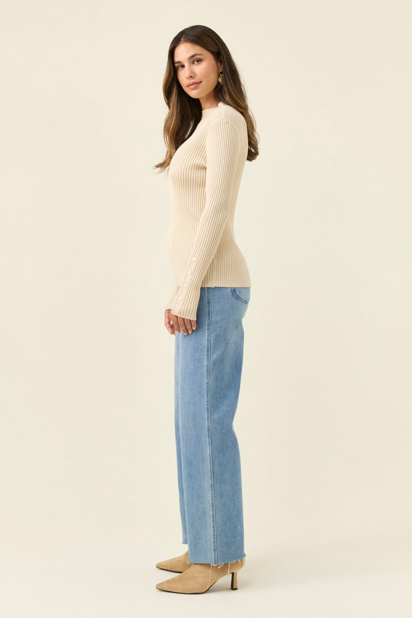 Juno Knit Top, Canvas