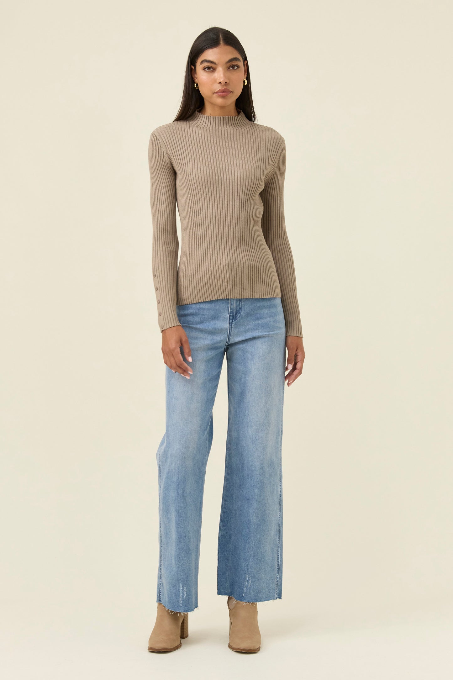 Juno Knit Top, Stone