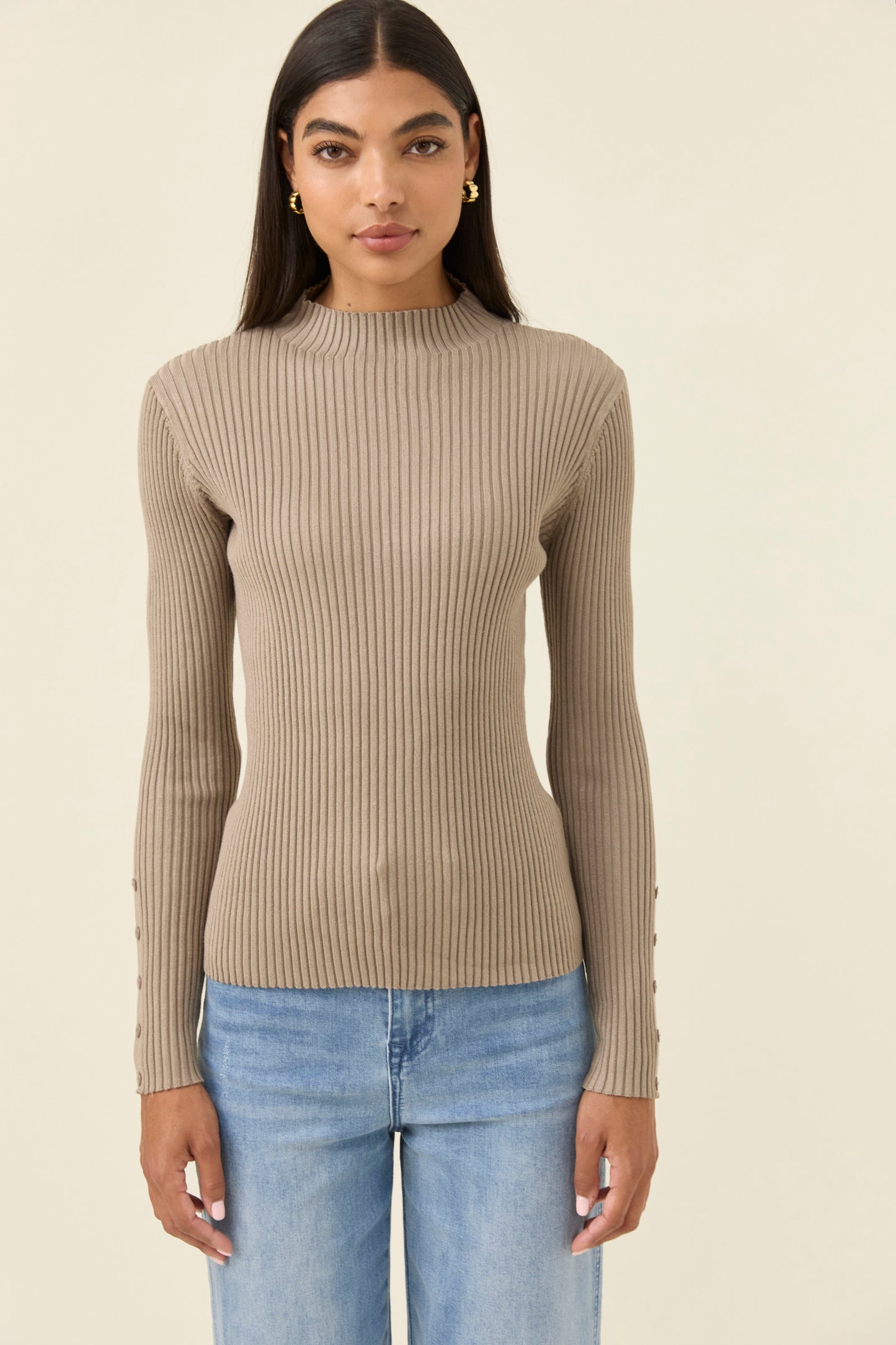 Juno Knit Top, Stone