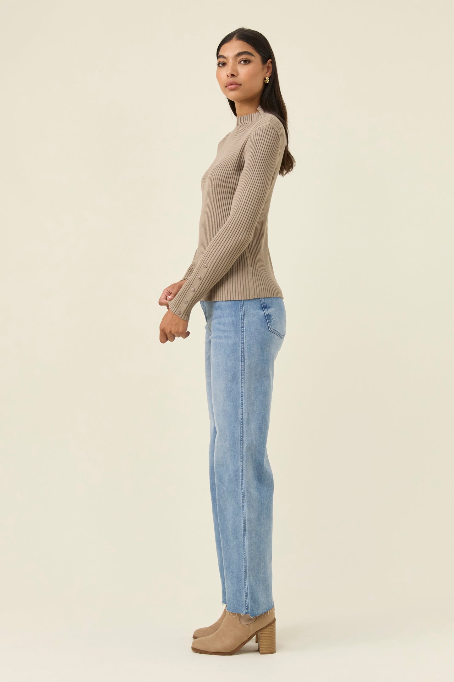 Juno Knit Top, Stone