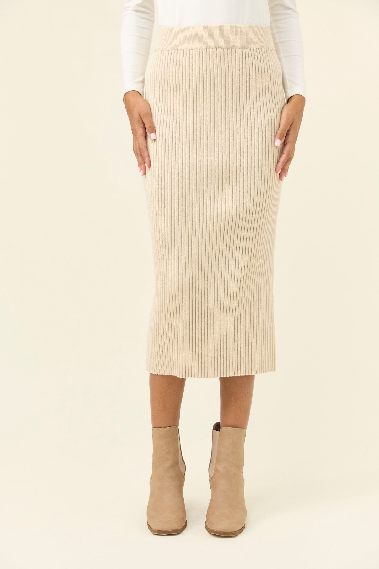 Juno Knit Skirt, Canvas