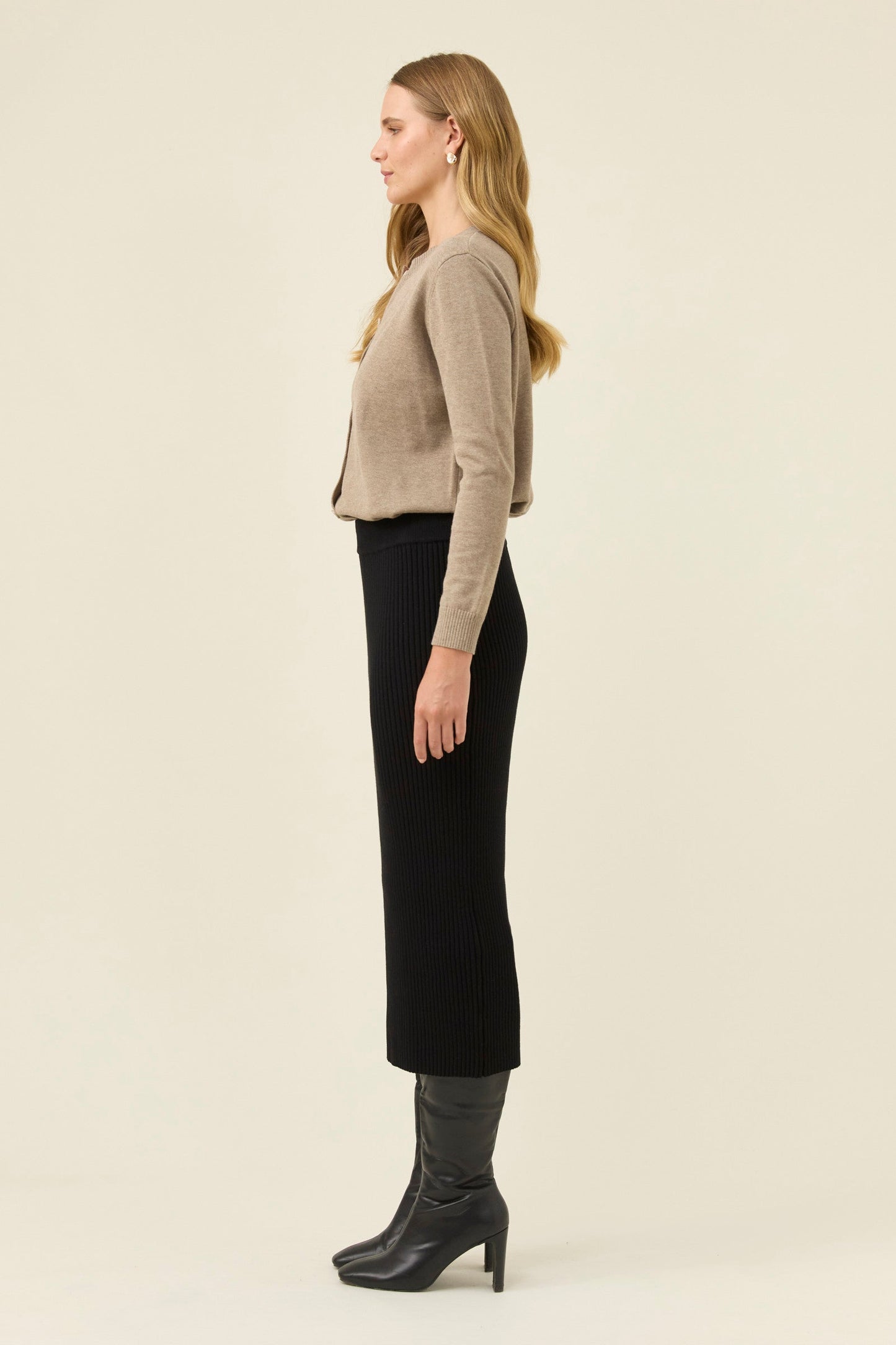 Juno Knit Skirt, Onyx