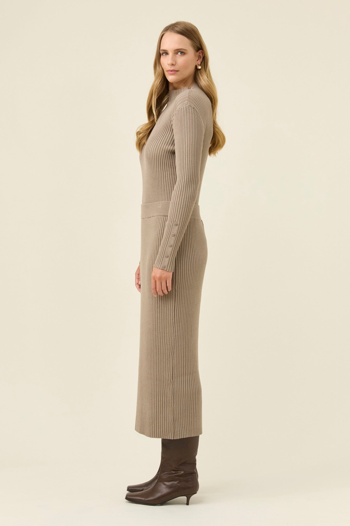 Juno Knit Skirt, Stone