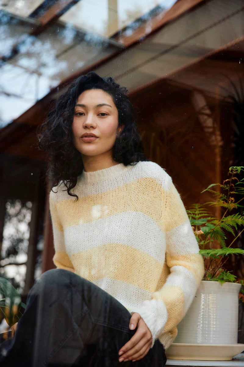 Pallas Stripe Jumper, Butter