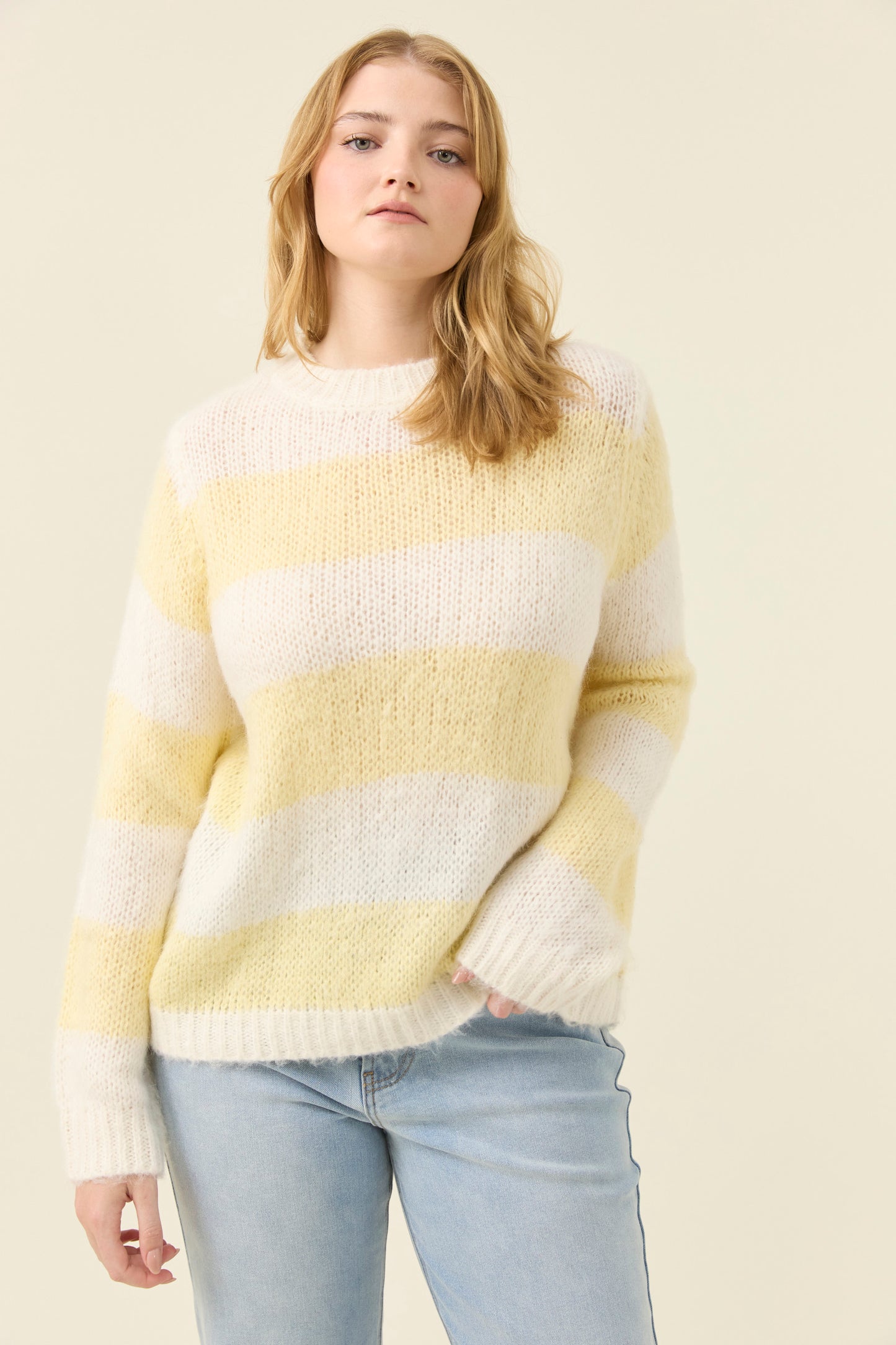 Pallas Stripe Jumper, Butter