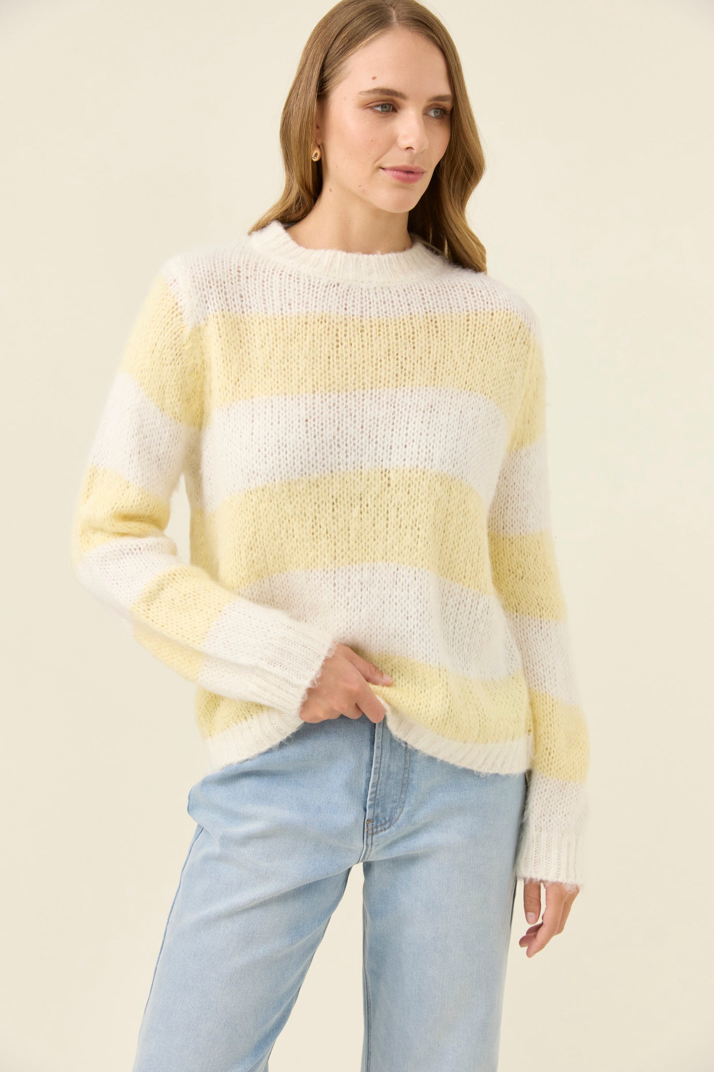 Pallas Stripe Jumper, Butter