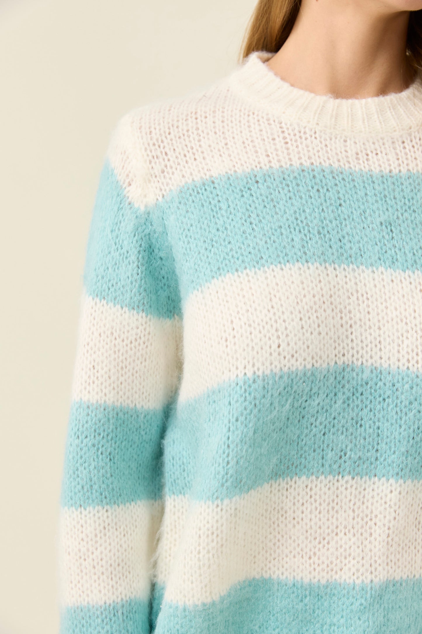 Pallas Stripe Jumper, Ice Blue