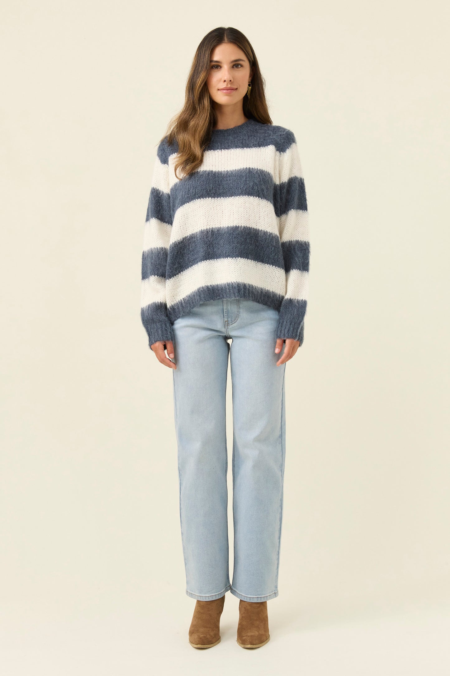 Pallas Stripe Jumper, Navy