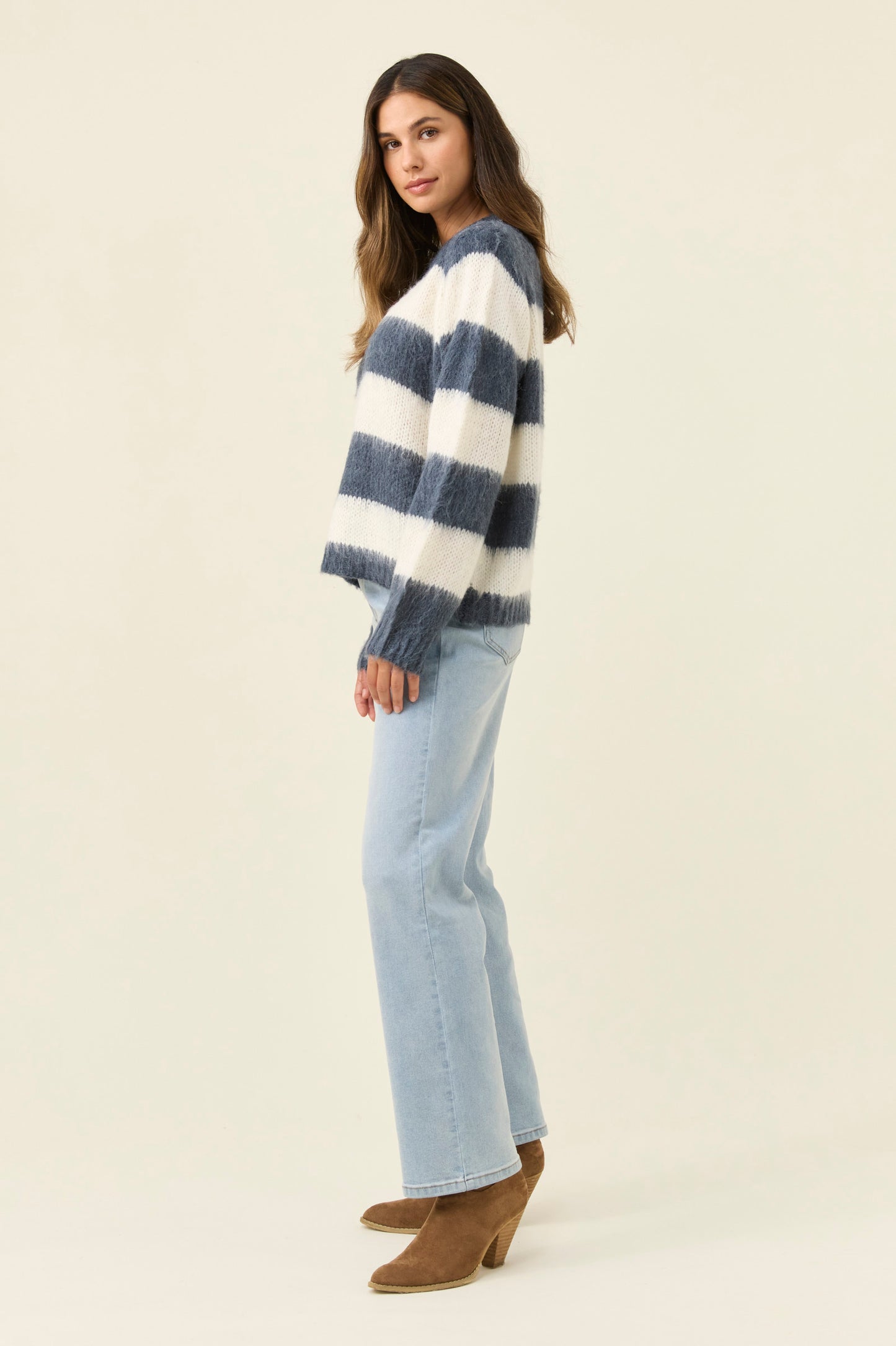Pallas Stripe Jumper, Navy