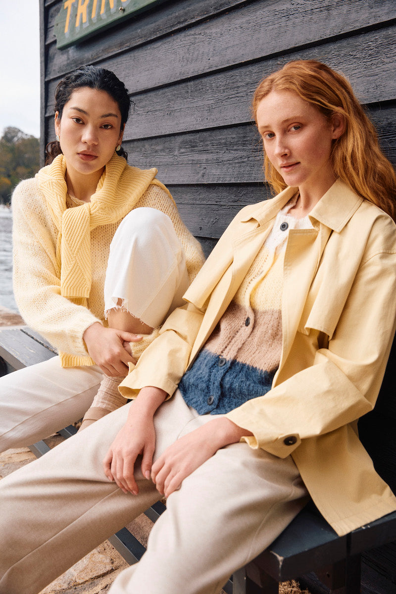 Farida Cropped Trench, Butter