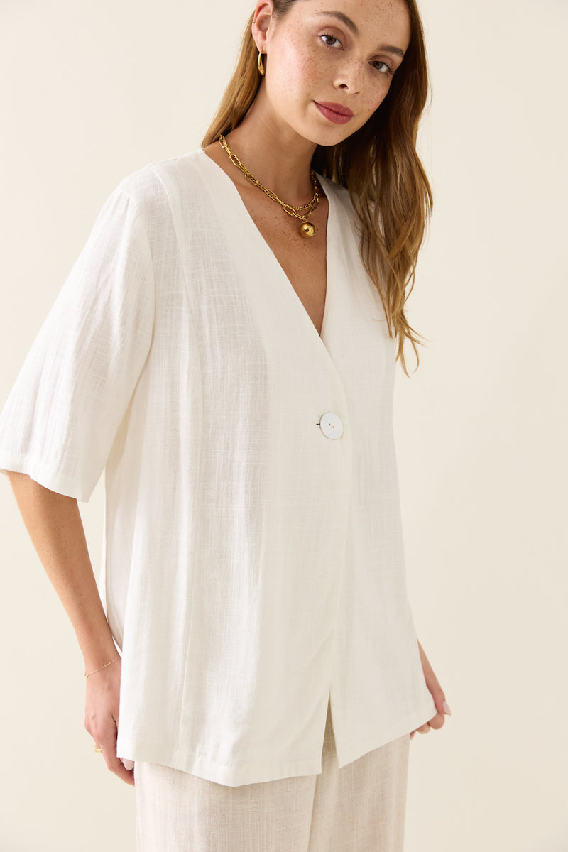 Ingrid Button Top, Lotus