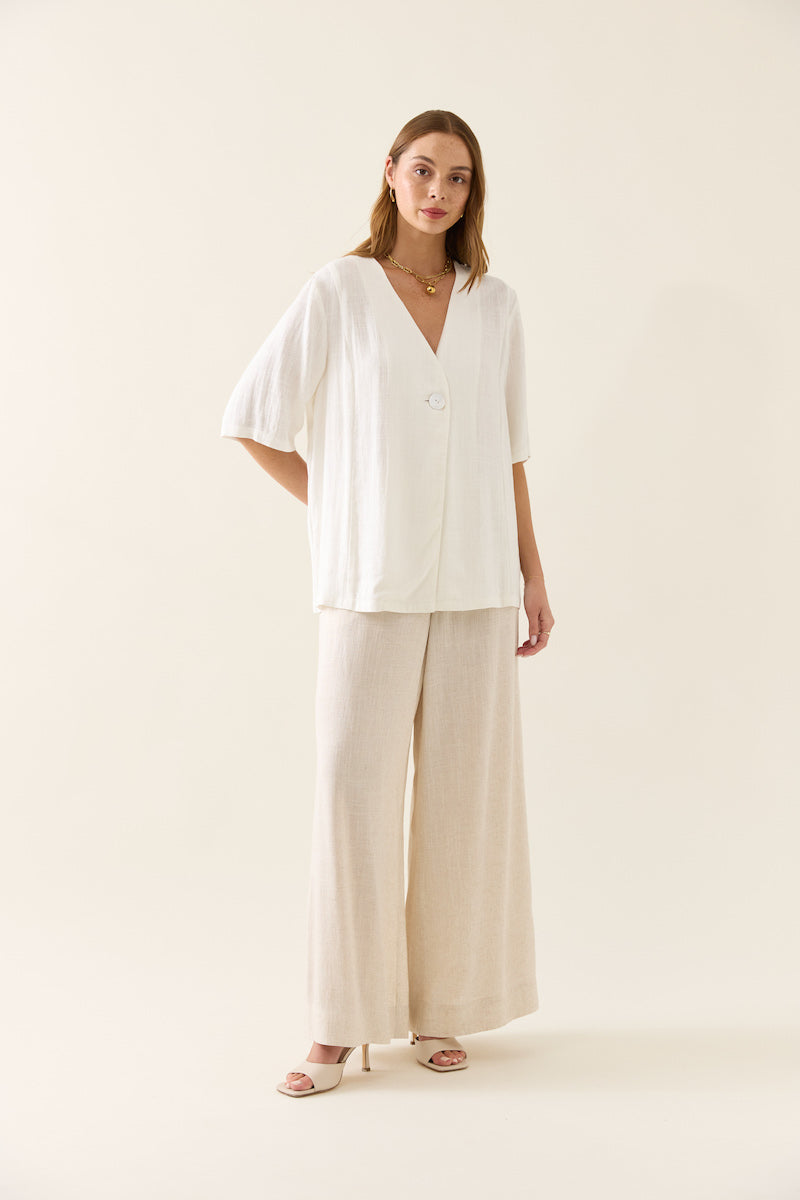 Ingrid Button Top, Lotus