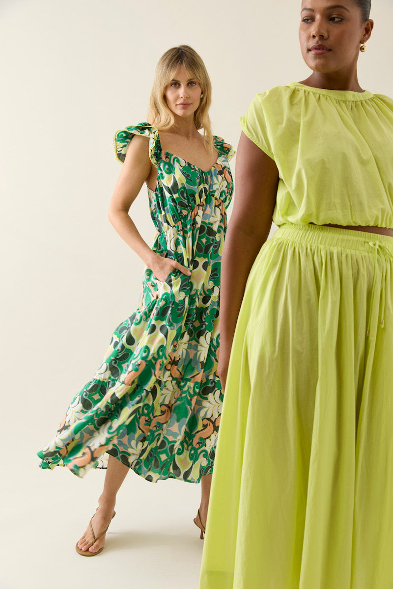 Aurora Maxi Skirt, Pomelo