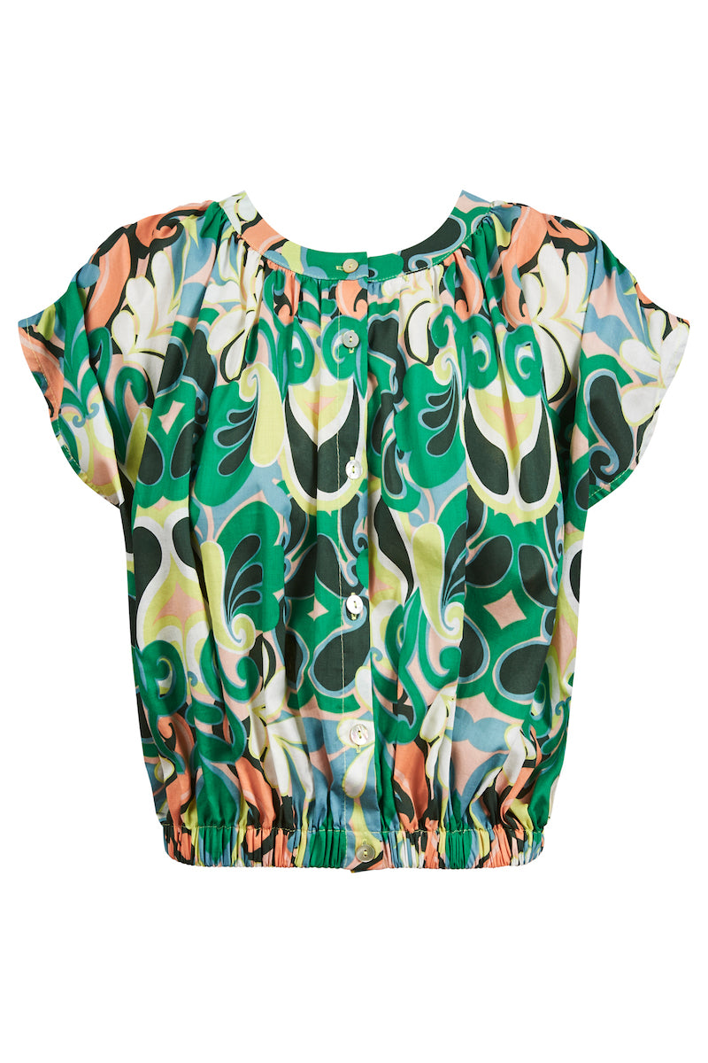 Aurora Reversible Crop Top, Paisley