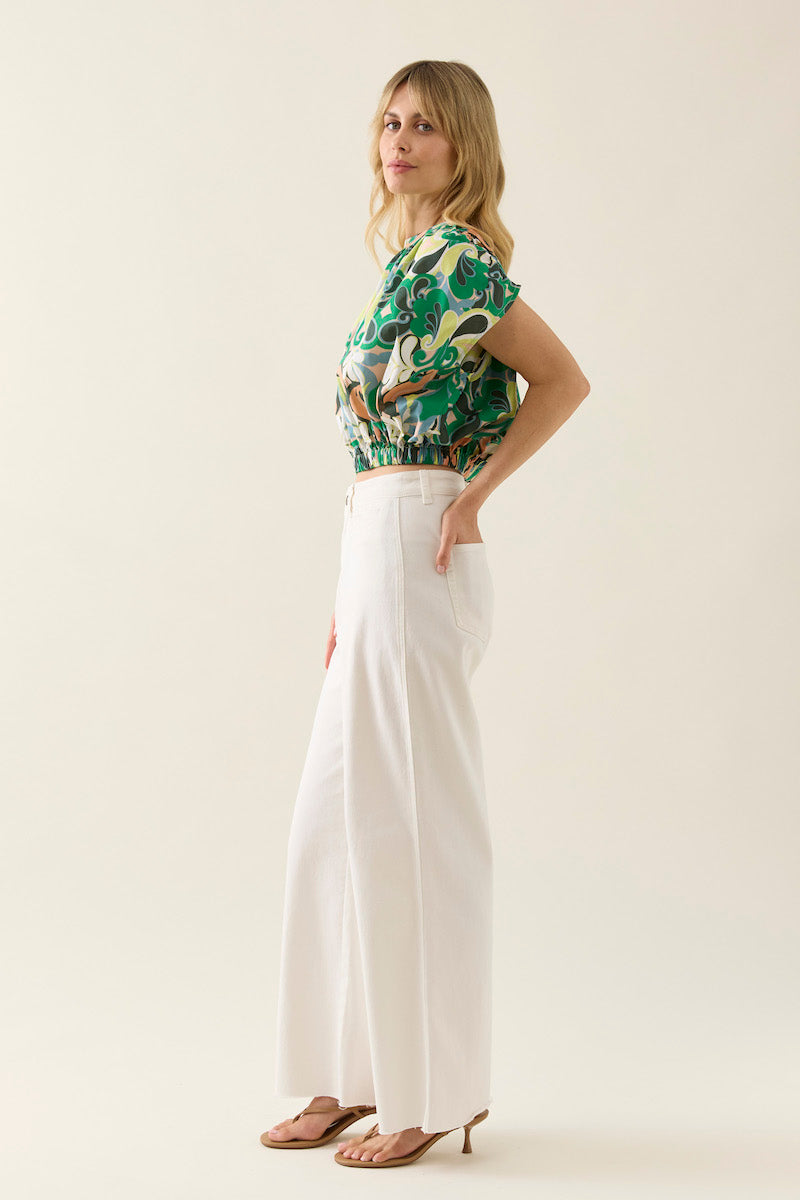 Aurora Reversible Crop Top, Paisley