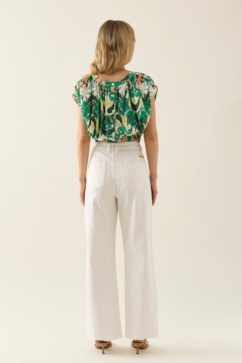 Aurora Reversible Crop Top, Paisley