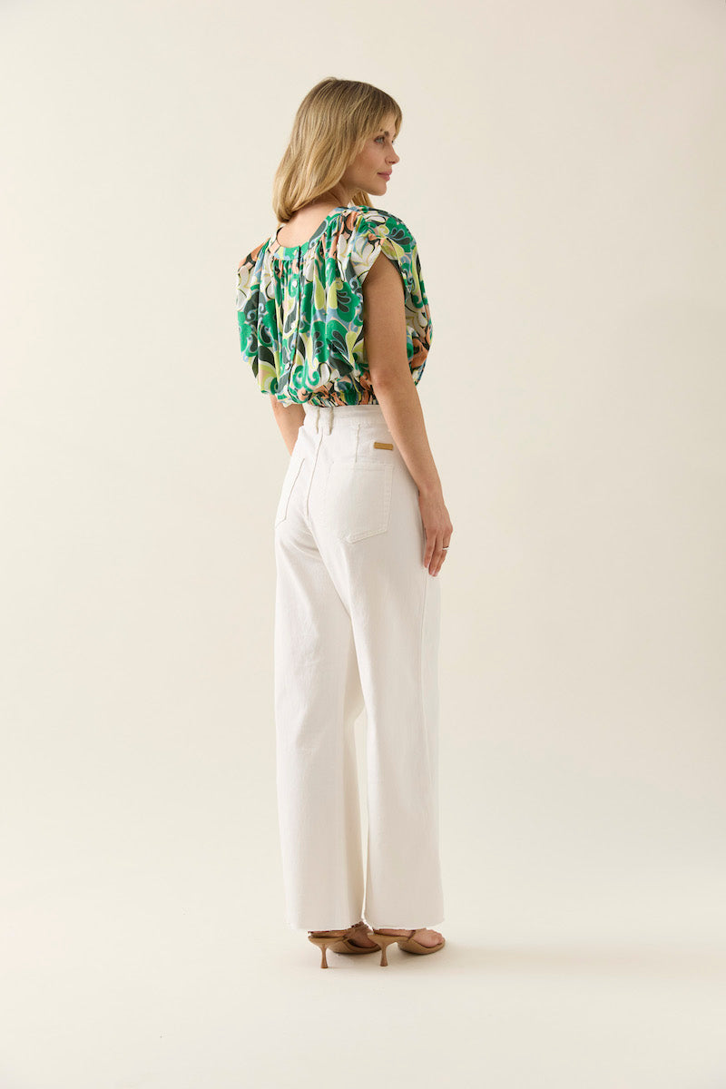 Aurora Reversible Crop Top, Paisley