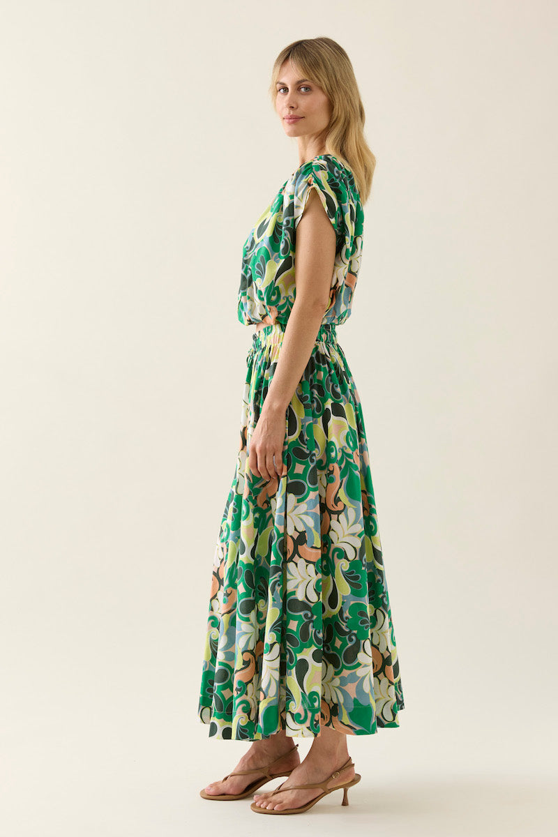 Aurora Reversible Crop Top, Paisley