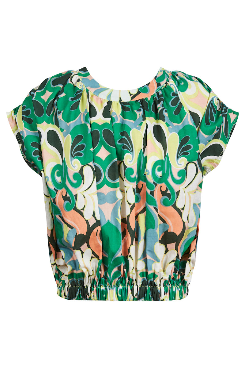 Aurora Reversible Crop Top, Paisley