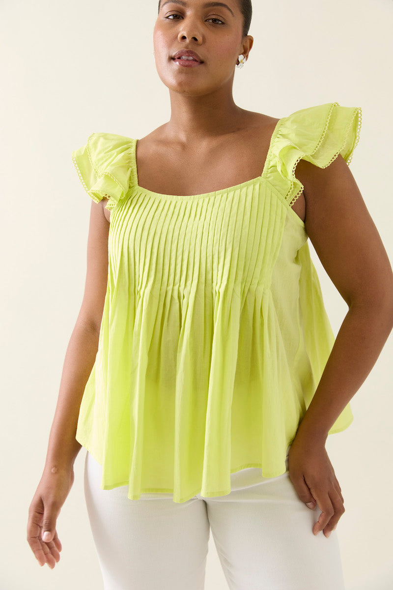 Aurora Frill Tank, Pomelo