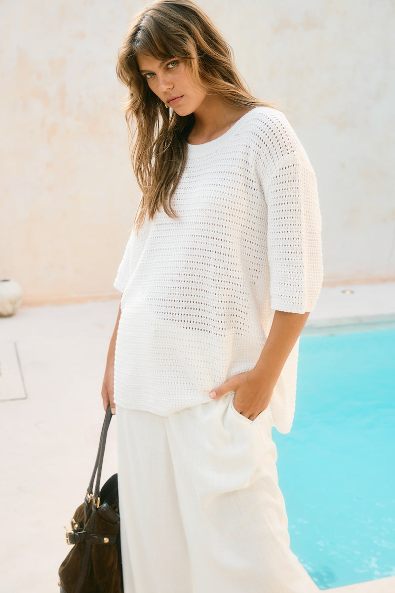 Sylvie Knit T-Shirt, Lotus