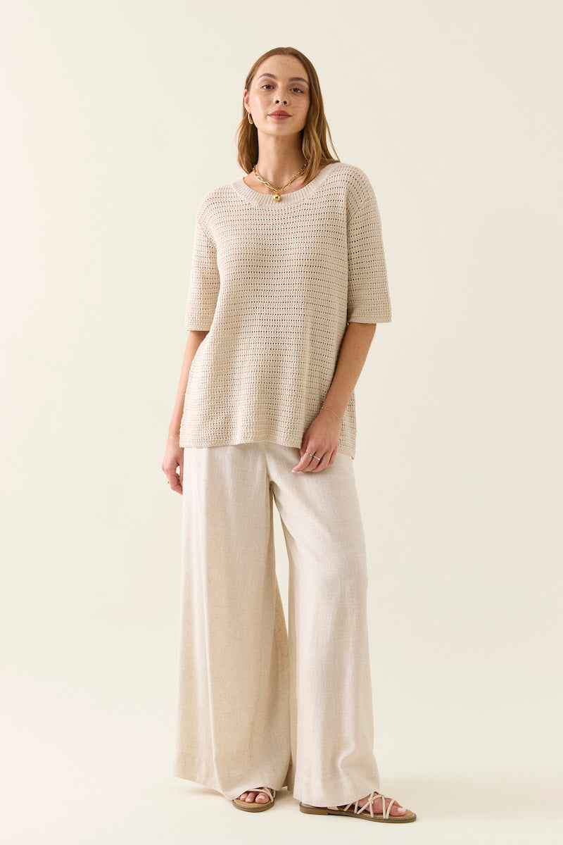 Sylvie Knit T-Shirt, Canvas