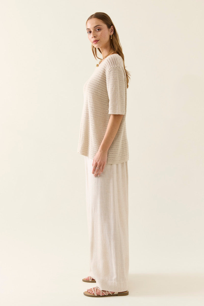 Sylvie Knit T-Shirt, Canvas