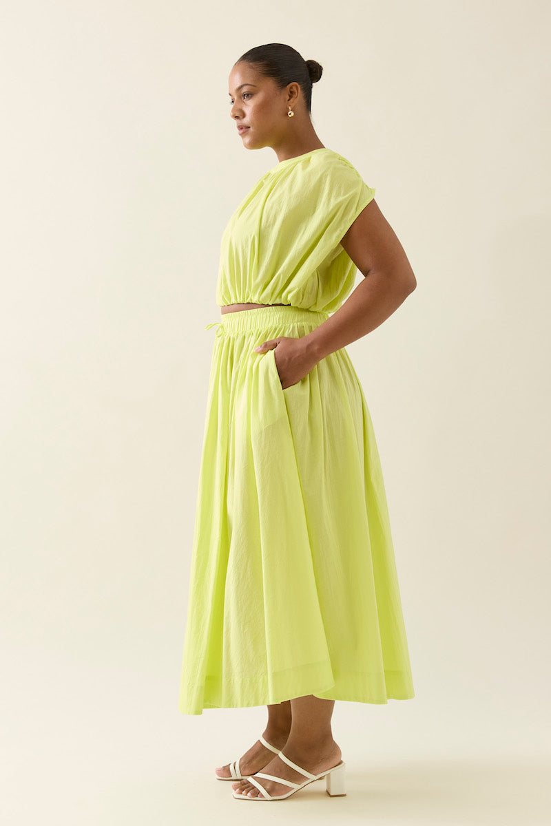 Aurora Maxi Skirt, Pomelo