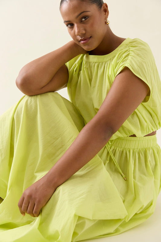 Aurora Reversible Crop Top, Pomelo