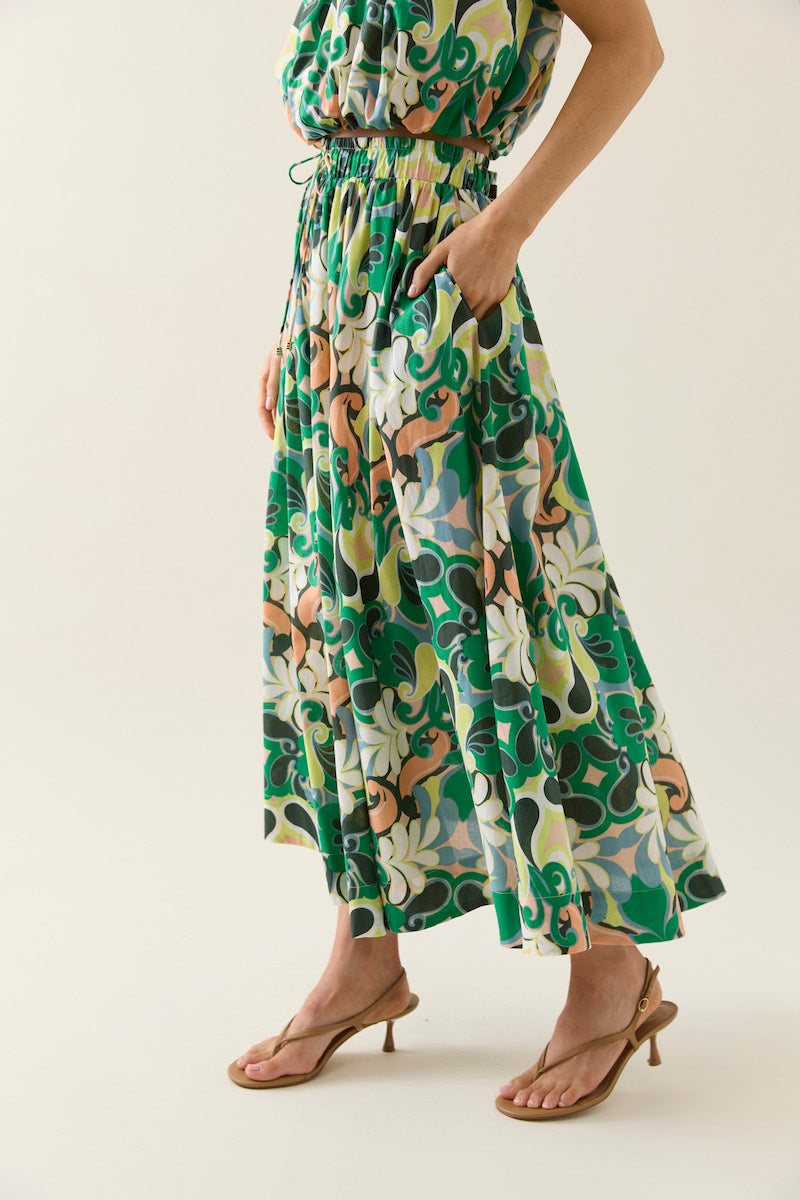 Aurora Maxi Skirt, Paisley
