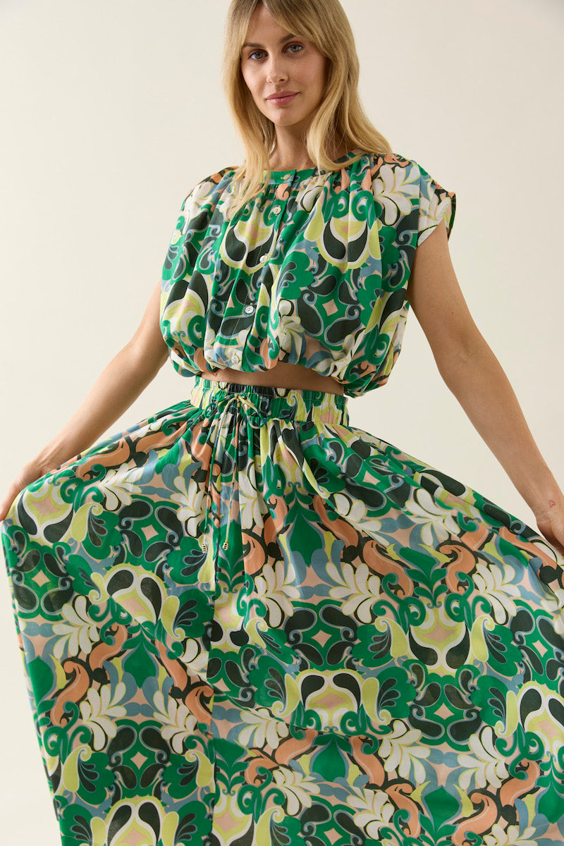 Aurora Maxi Skirt, Paisley