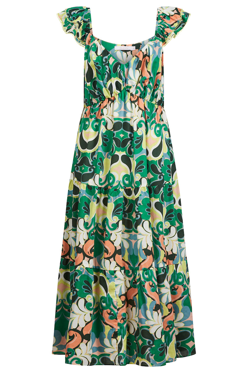 Aurora Frill Tank Dress, Paisley