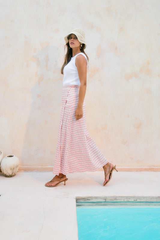 Esther Wrap Skirt, Pink