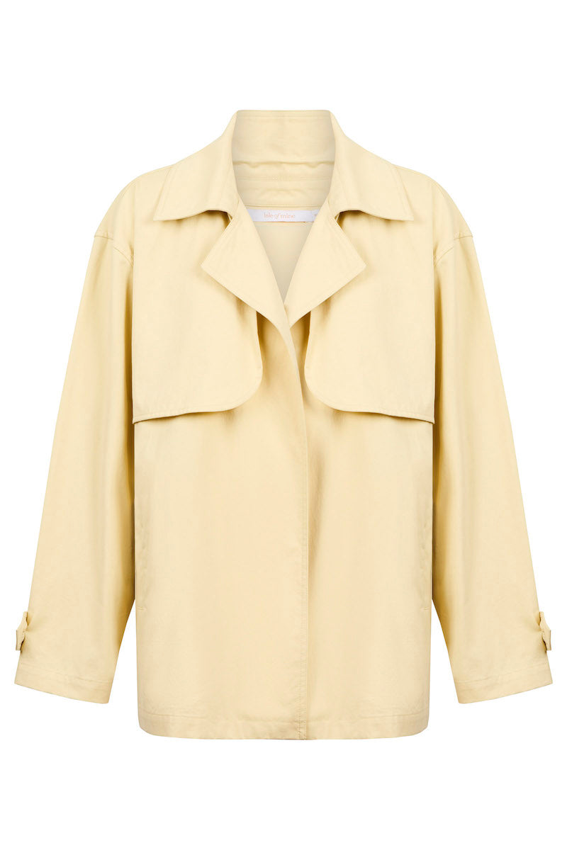 Farida Cropped Trench, Butter