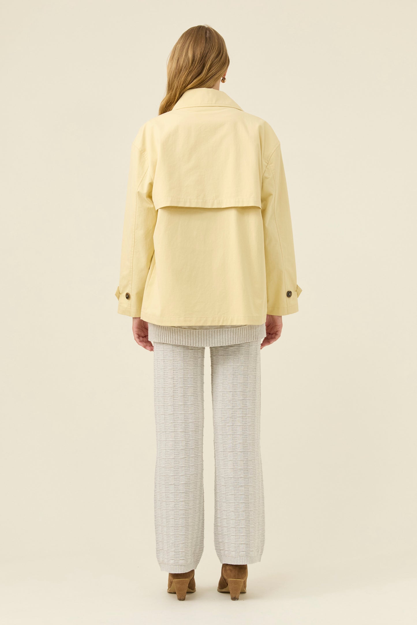 Farida Cropped Trench, Butter