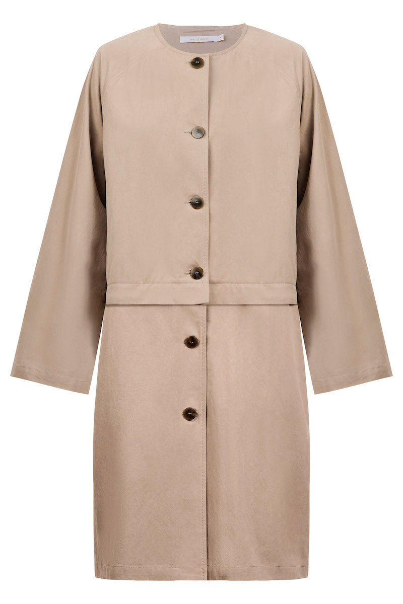 Farida Convertible Coat, Stone