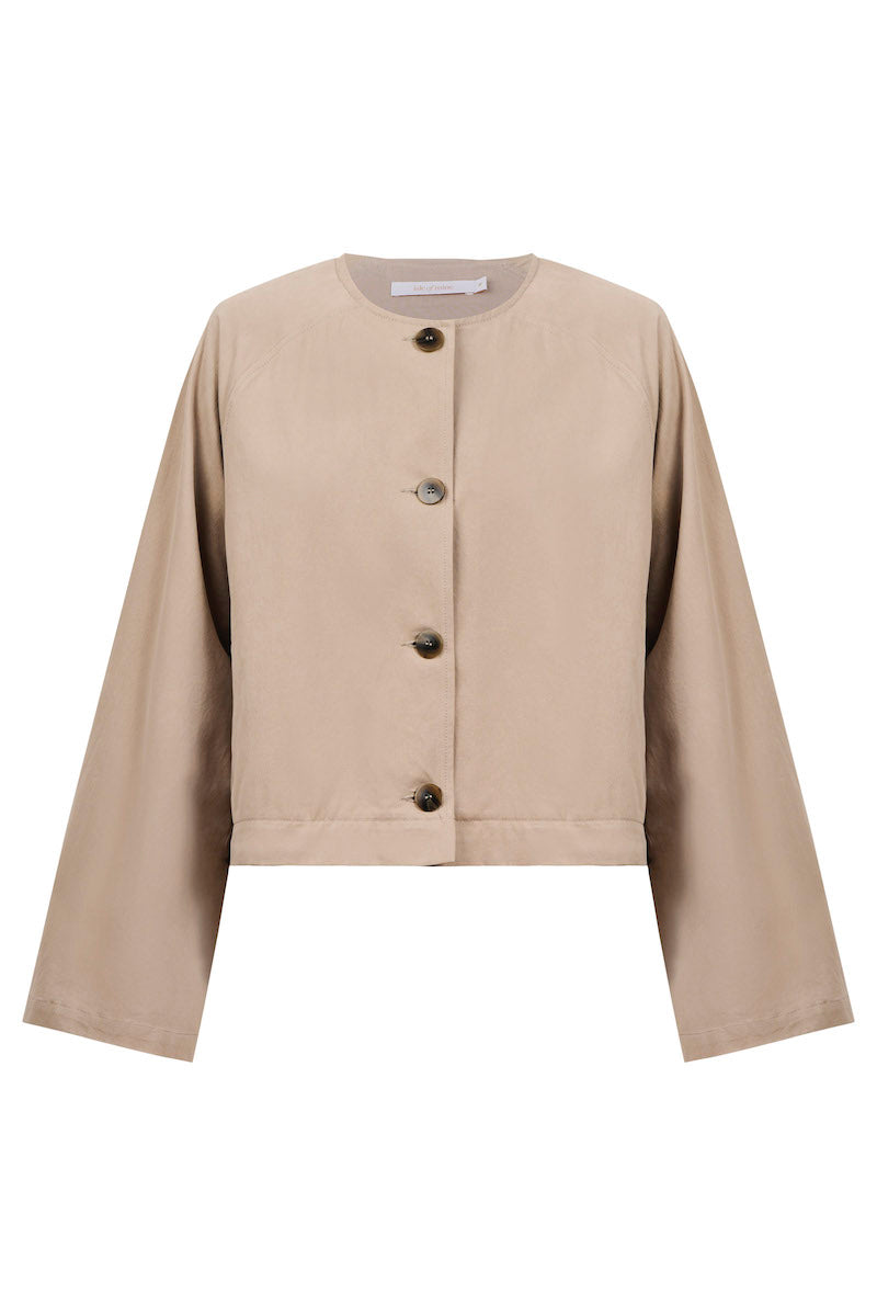 Farida Convertible Coat, Stone
