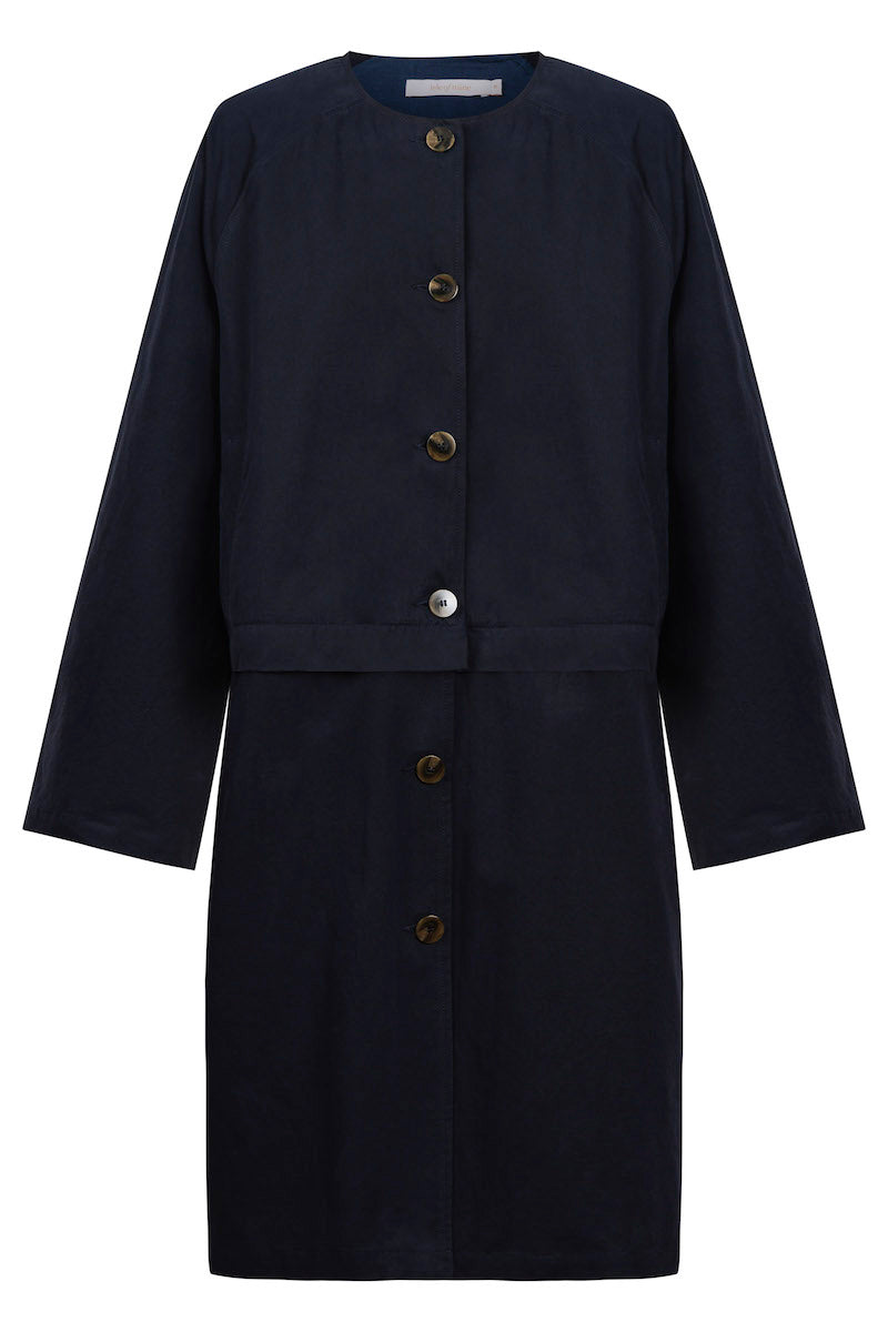 Farida Convertible Coat, Navy