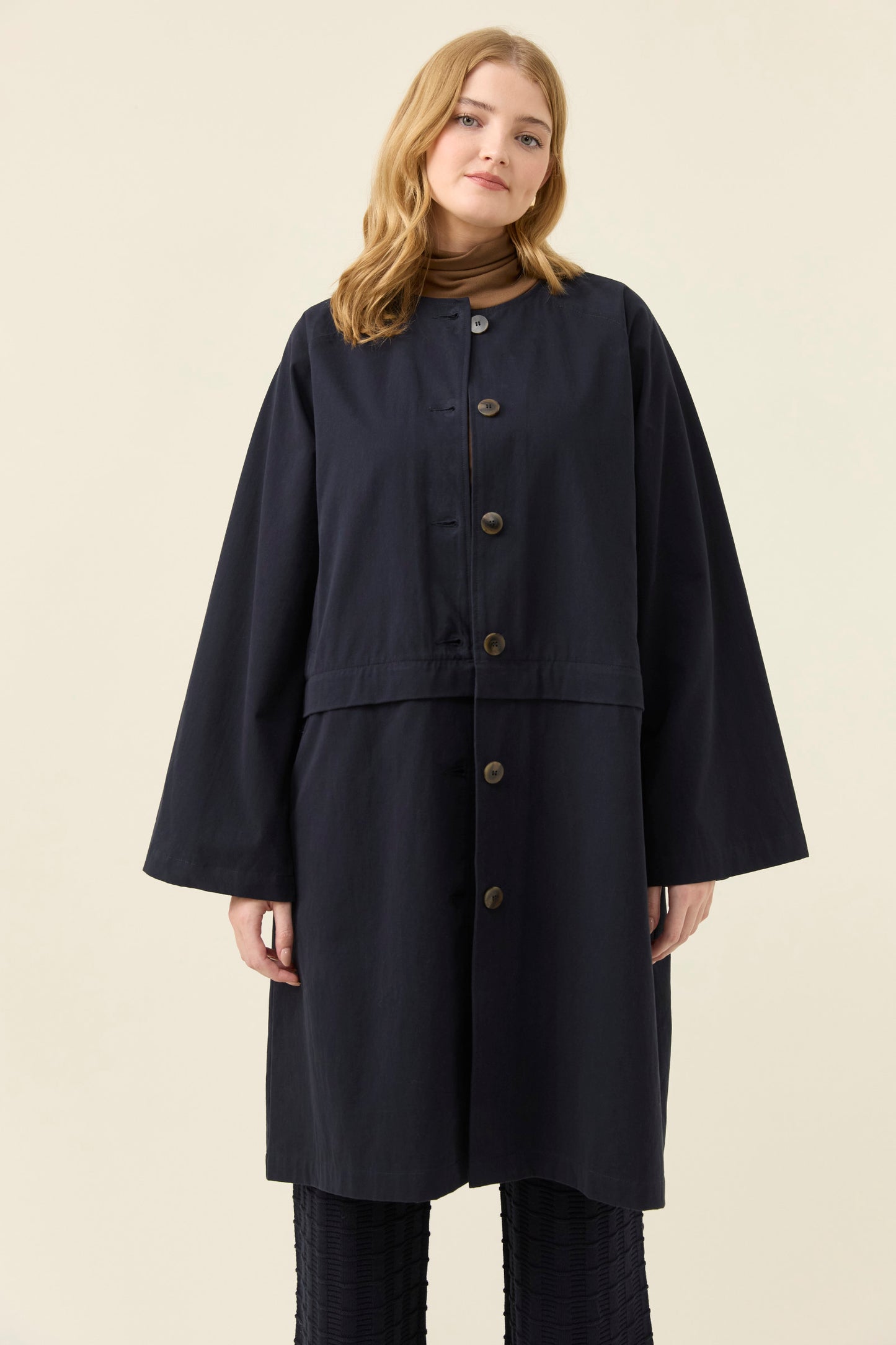 Farida Convertible Coat, Navy
