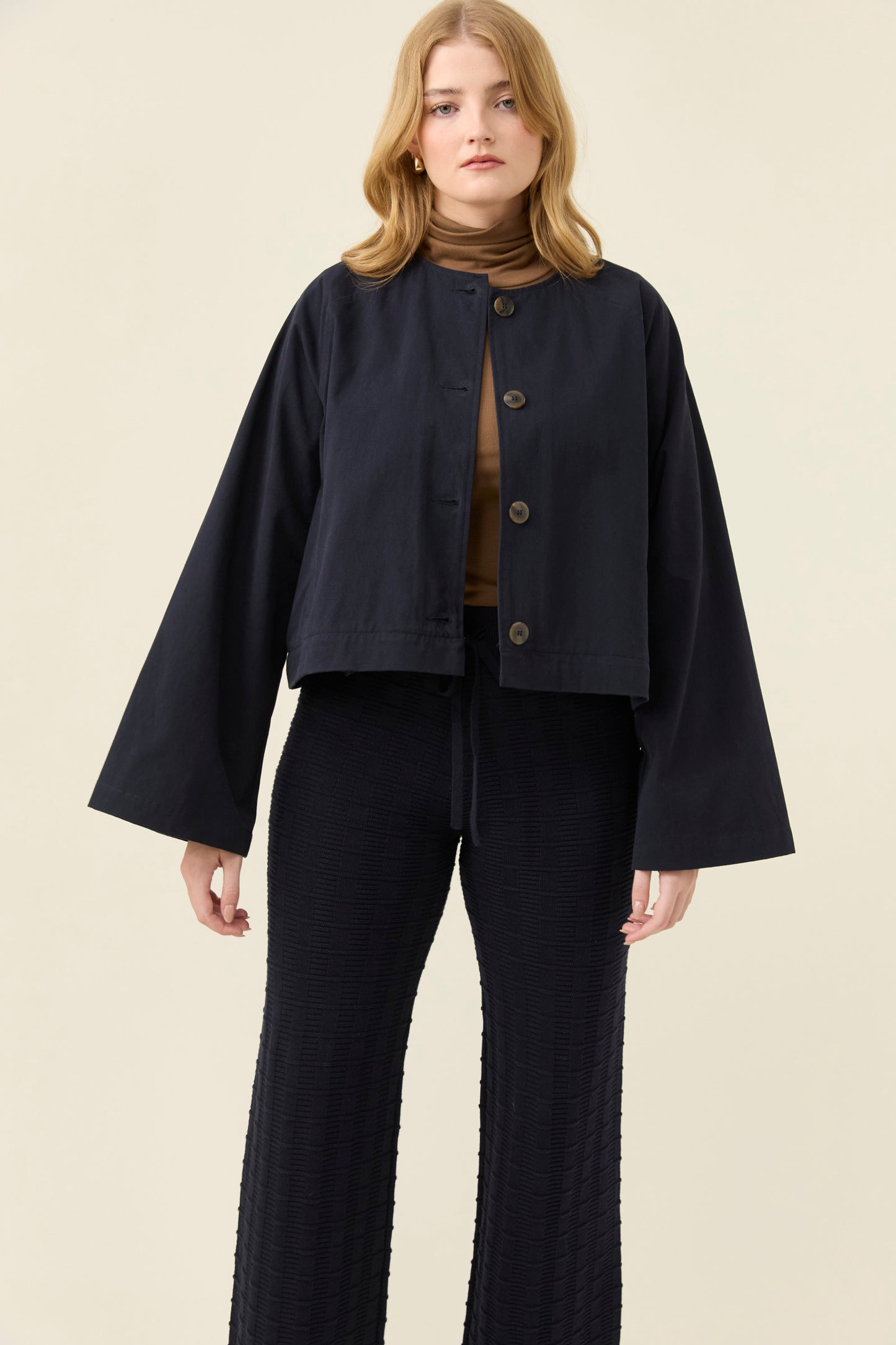 Farida Convertible Coat, Navy