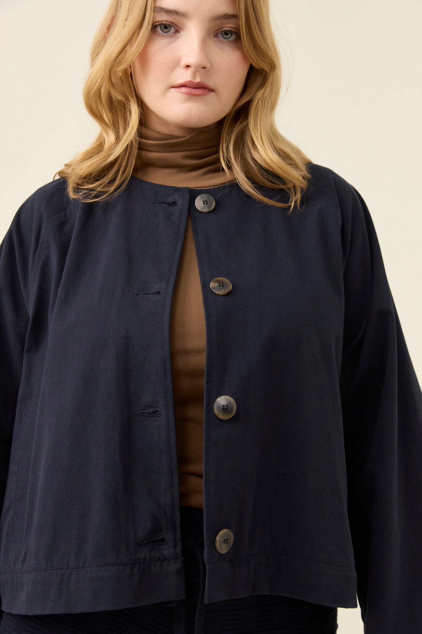 Farida Convertible Coat, Navy